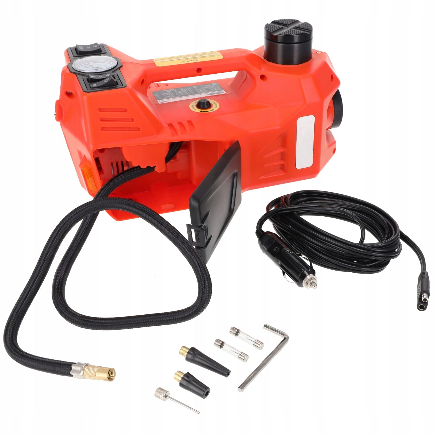 CAR JACK ELECTRIC JACK 12V + COMPRESSOR FLASHLIGHT