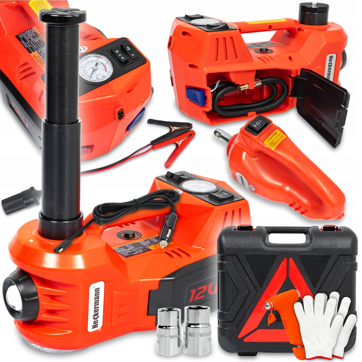 CAR JACK HYDRAULIC JACK 12V 5T + WHEEL WRENCH
