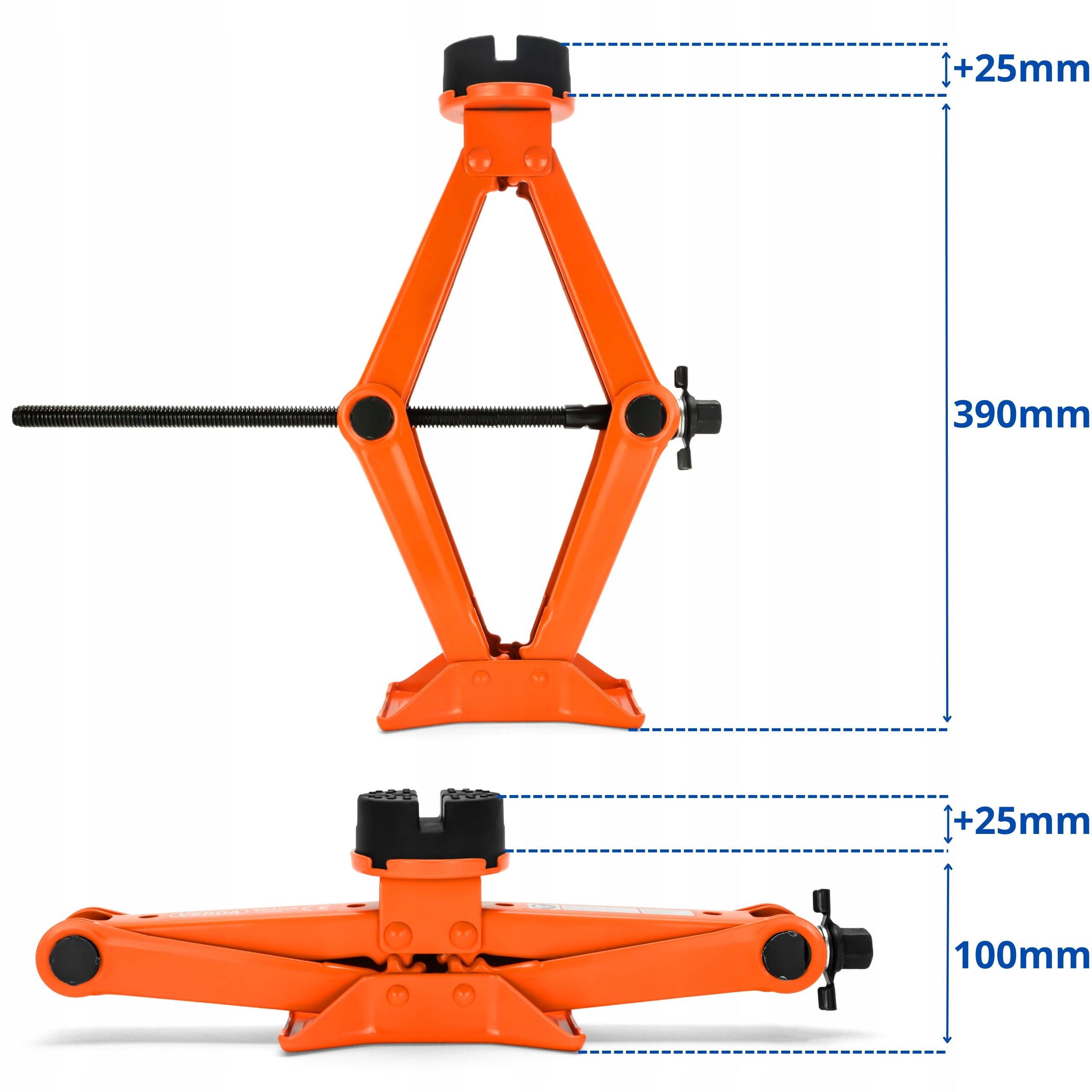 CAR JACK TRAPEZOIDAL JACK 2,5T 100-415 WHEEL WRENCH COVER Manufacturer code SN4576 PODNOŚNIK TRAPEZOWY DO SAMOCHODU