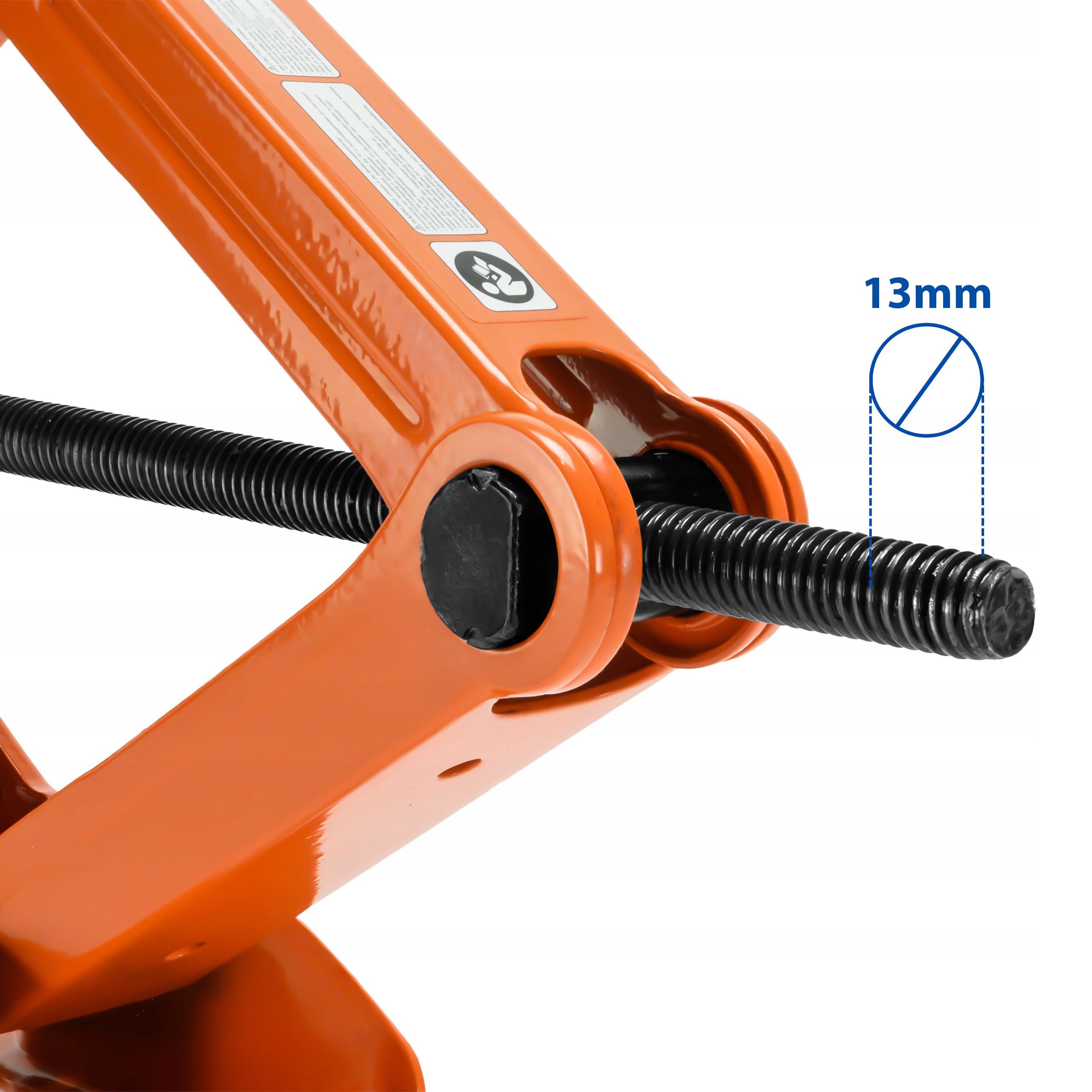 CAR JACK TRAPEZOIDAL JACK 2,5T 100-415 WHEEL WRENCH COVER Maximum lifting height 390 mm