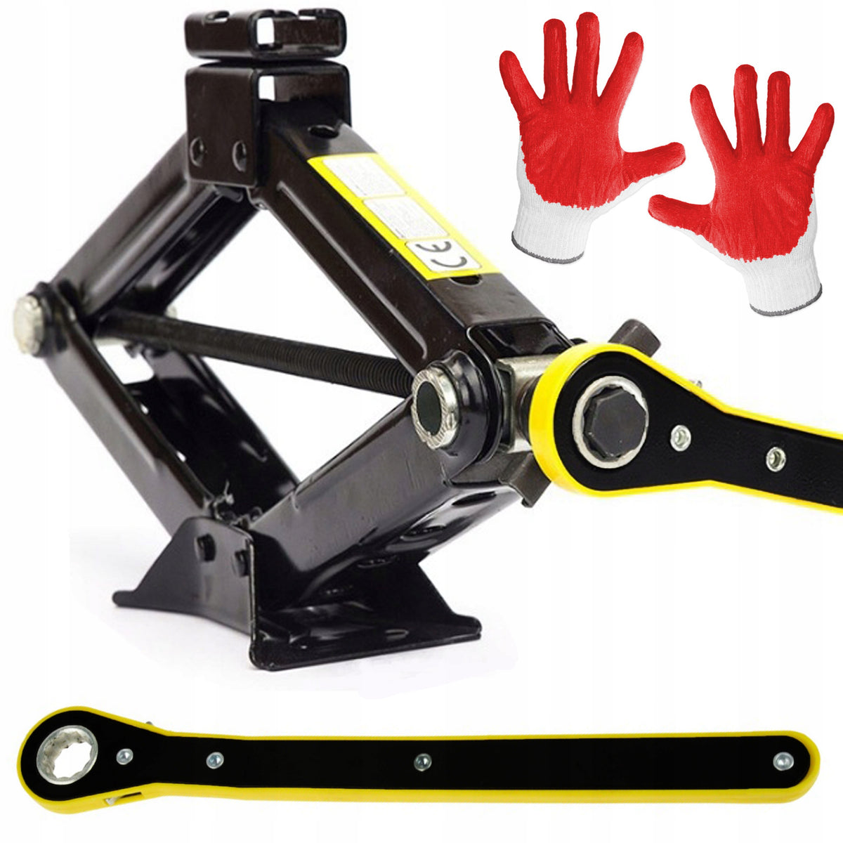 CAR JACK TRAPEZOIDAL JACK 2T + KEY Brand Silver