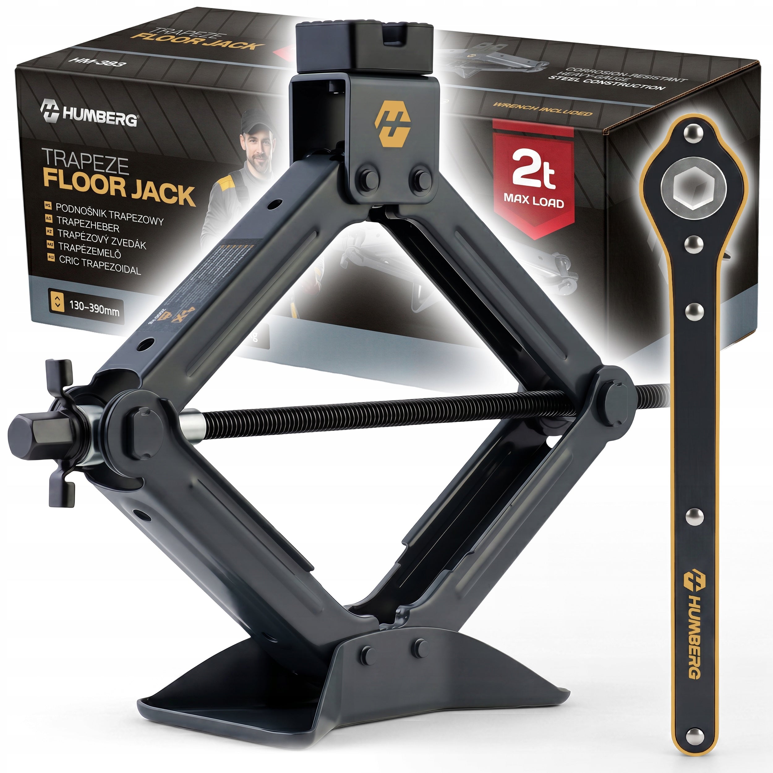 CAR JACK TRAPEZOIDAL JACK FOR WHEEL REPLACEMENT 2000KG TRAPEZOID 2T