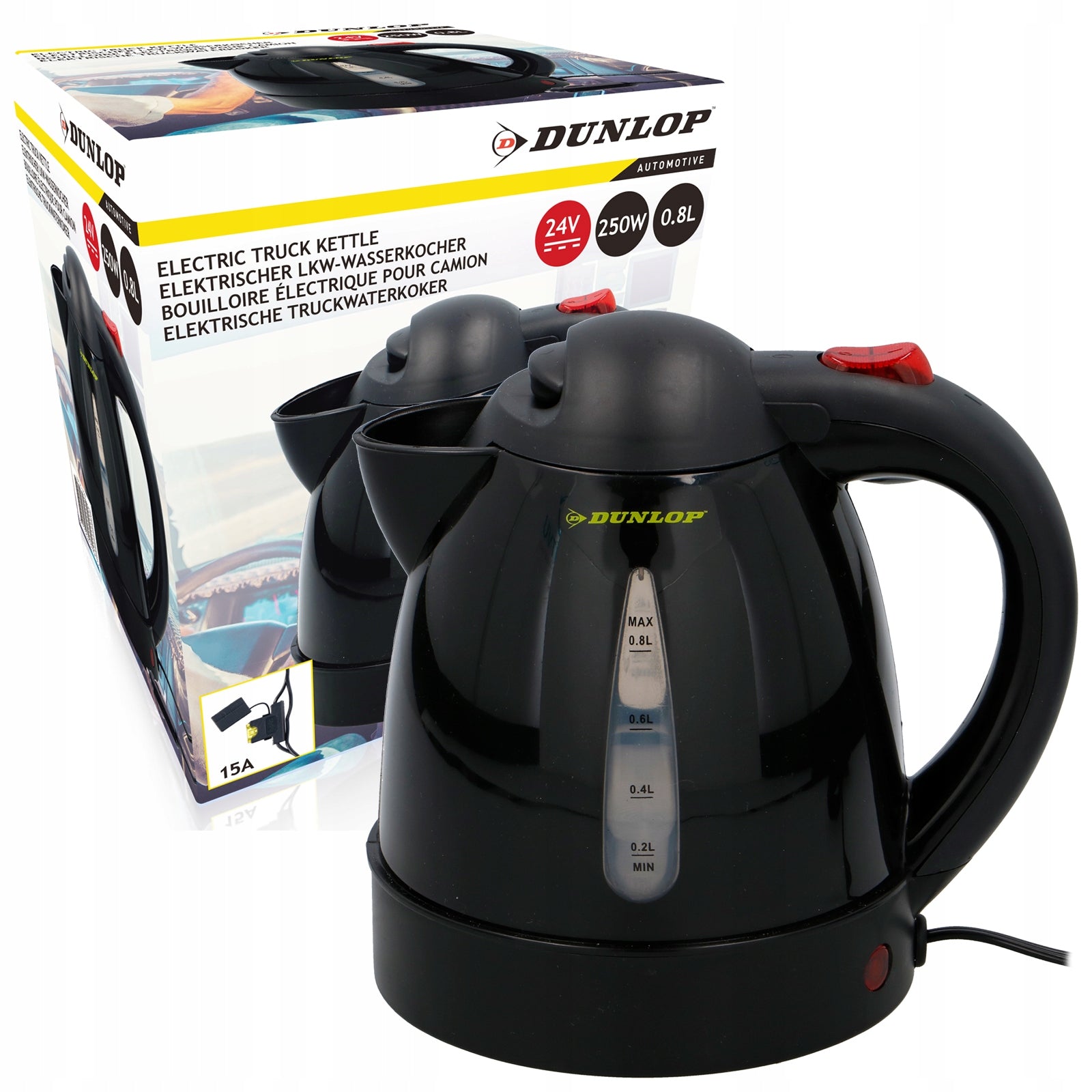 CAR KETTLE FOR BUS TIRA TIR 24V 250W 0,8L + reflector Manufacturer code 07907