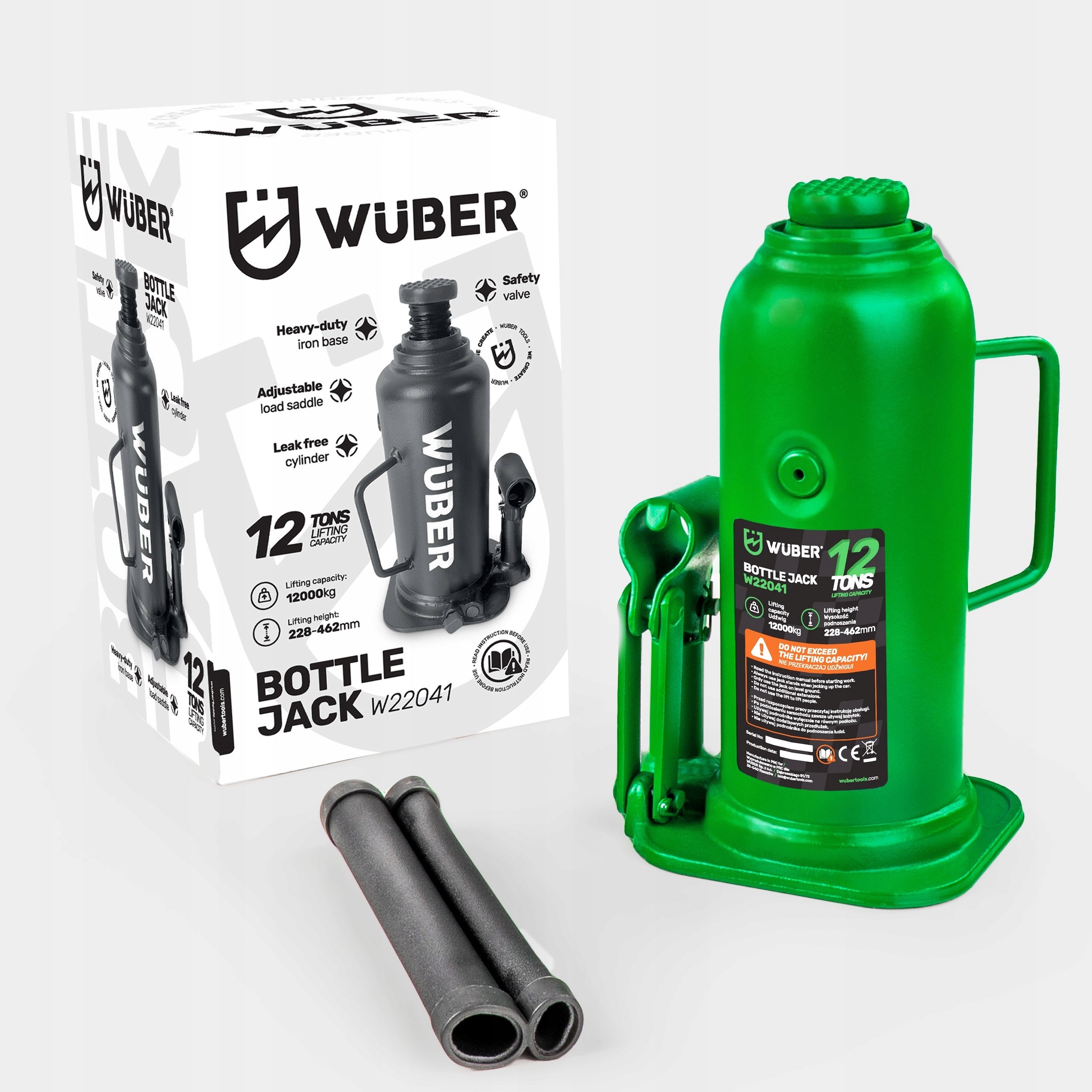 CAR LIFT 228-462 MM POST HYDRAULIC BOTTLE VALVE 12 T Brand Wuber