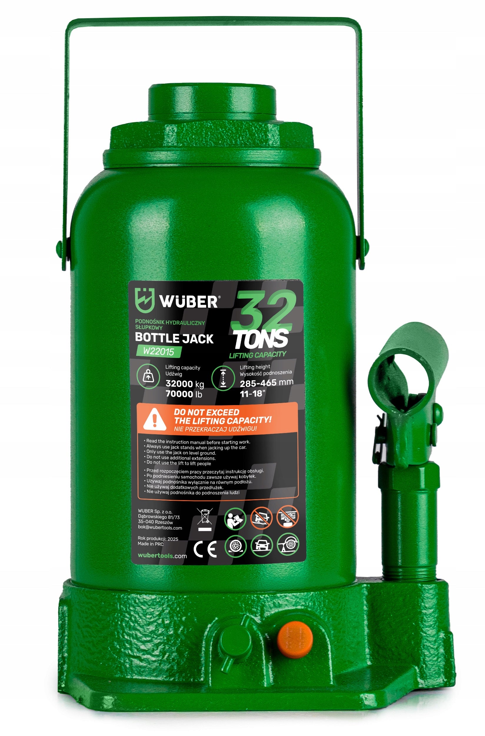CAR LIFT 285-465 MM POST HYDRAULIC JACK VALVE 32 TONS Manufacturer code PODNOŚNIK SŁUPKOWY HYDRAULICZNY W22015