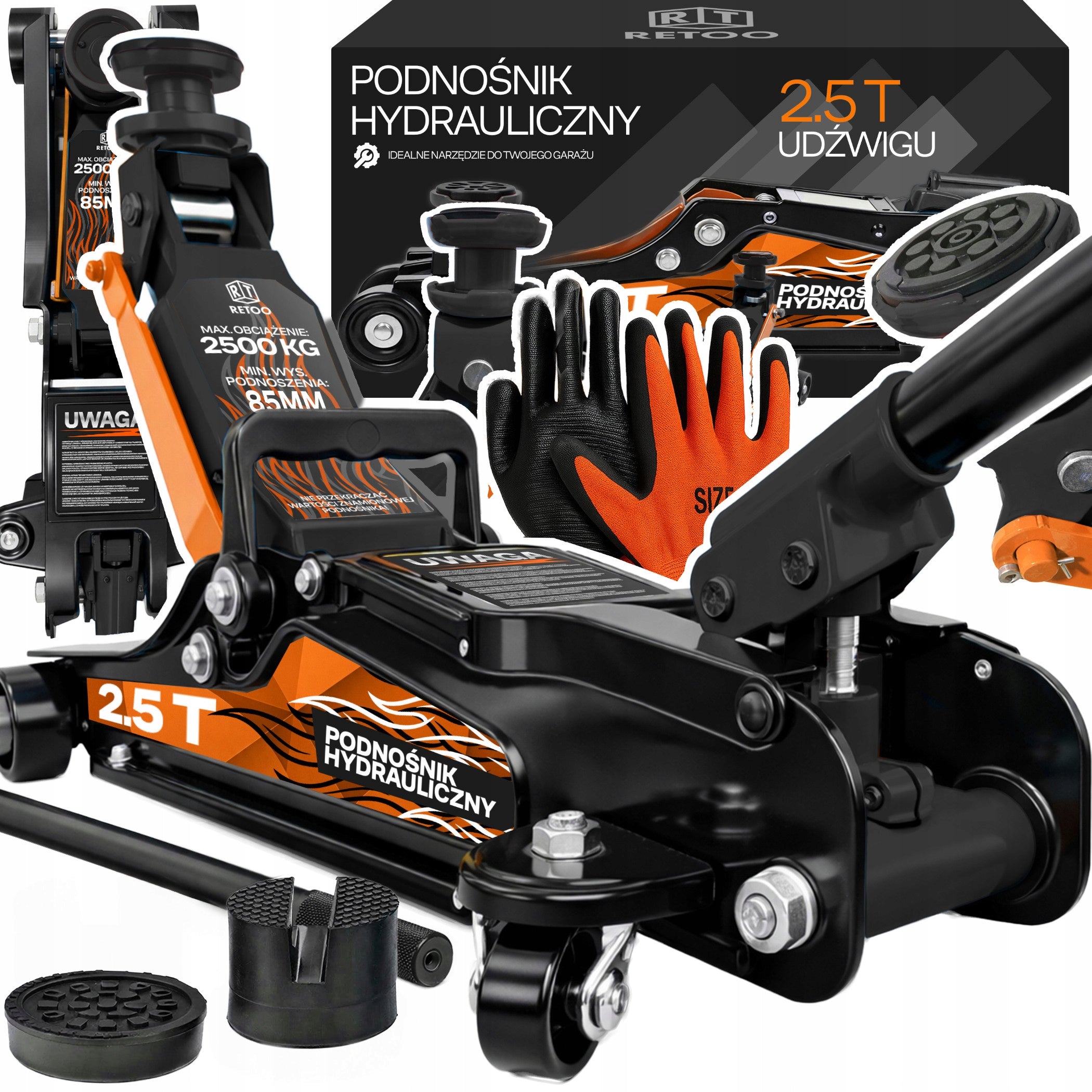 CAR LIFT FROG 2,5T LOW PROFILE JACK RANGE 85 - 399 mm Manufacturer code MR177-2