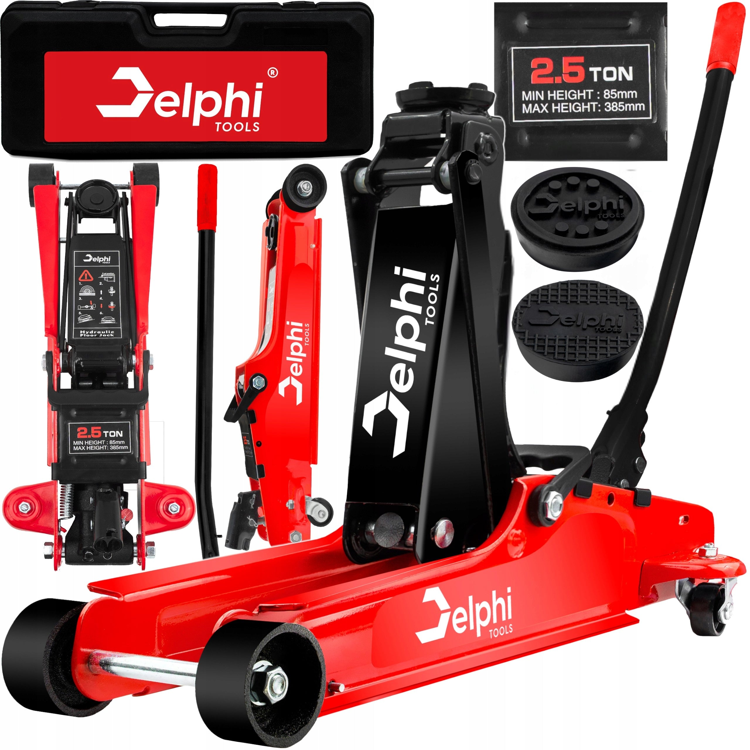 CAR LIFT FROG HYDRAULIC JACK LOW PROFILE 2,5T RUBBER