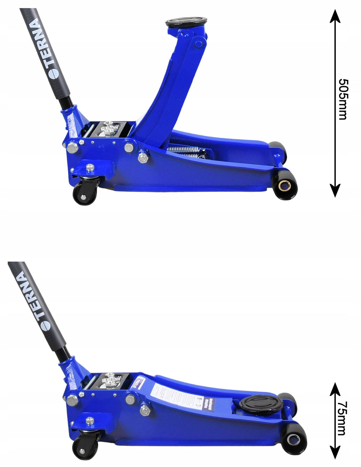 CAR LIFT FROG JACK LOW PROFILE 3T 75-505 MM TERNA Brand TERNA