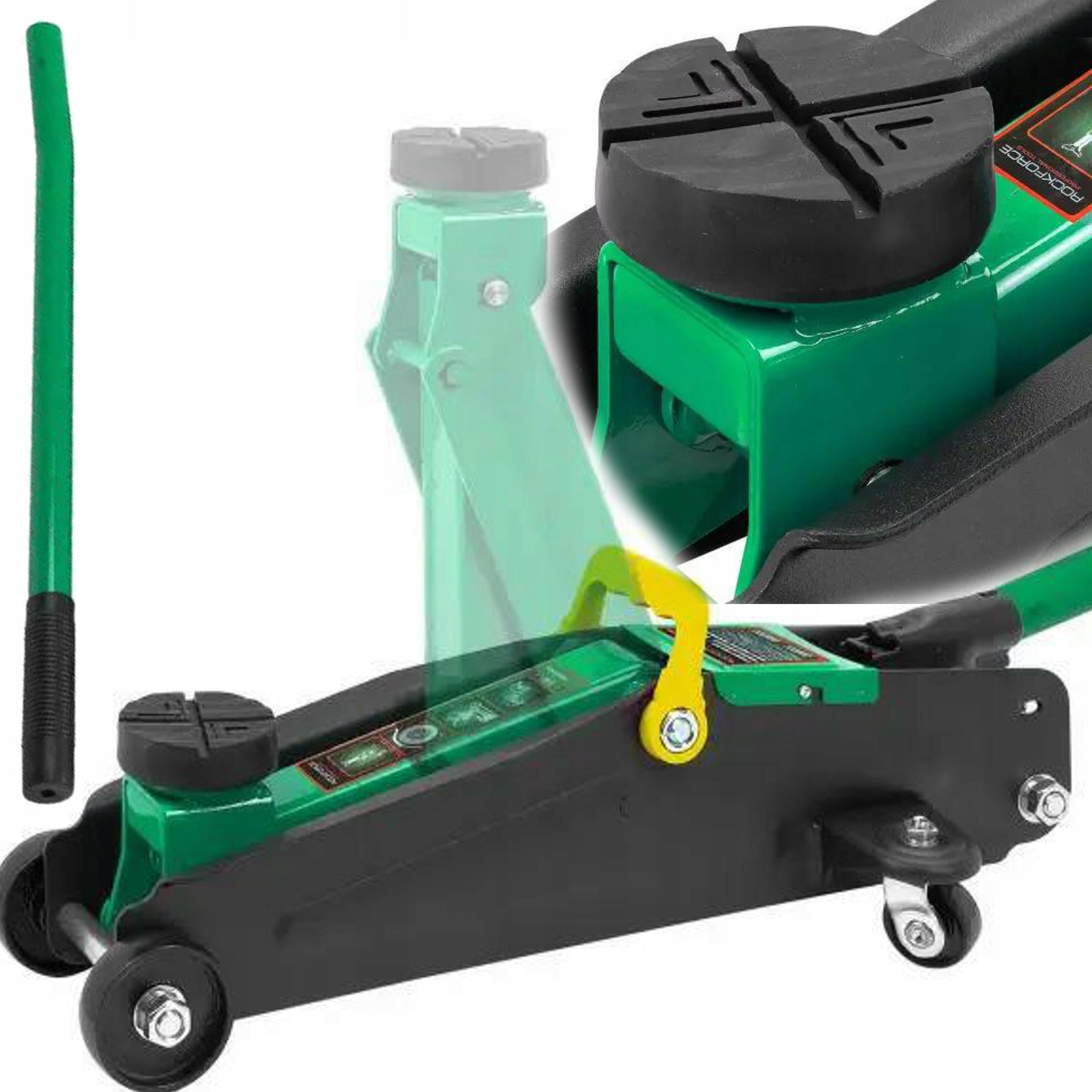 CAR LIFT HYDRAULIC FROG 135-385mm 2t 2000kg LEVER + RUBBER