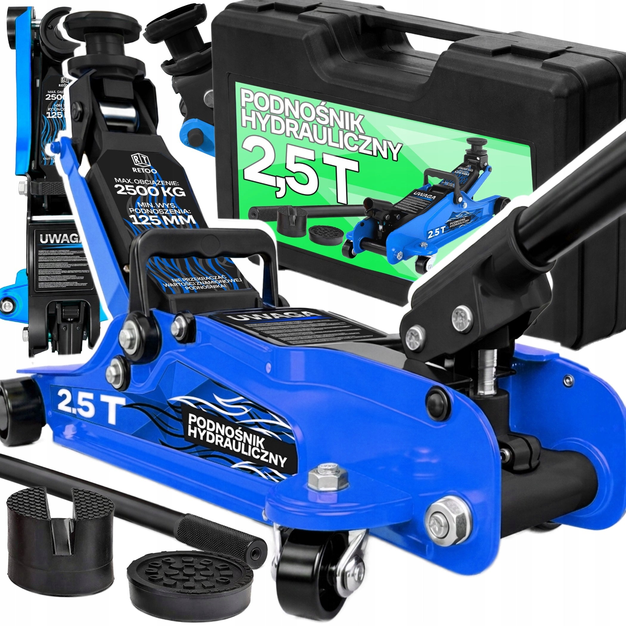 CAR LIFT HYDRAULIC JACK FROG 85-399MM 2,5T + SUITCASE