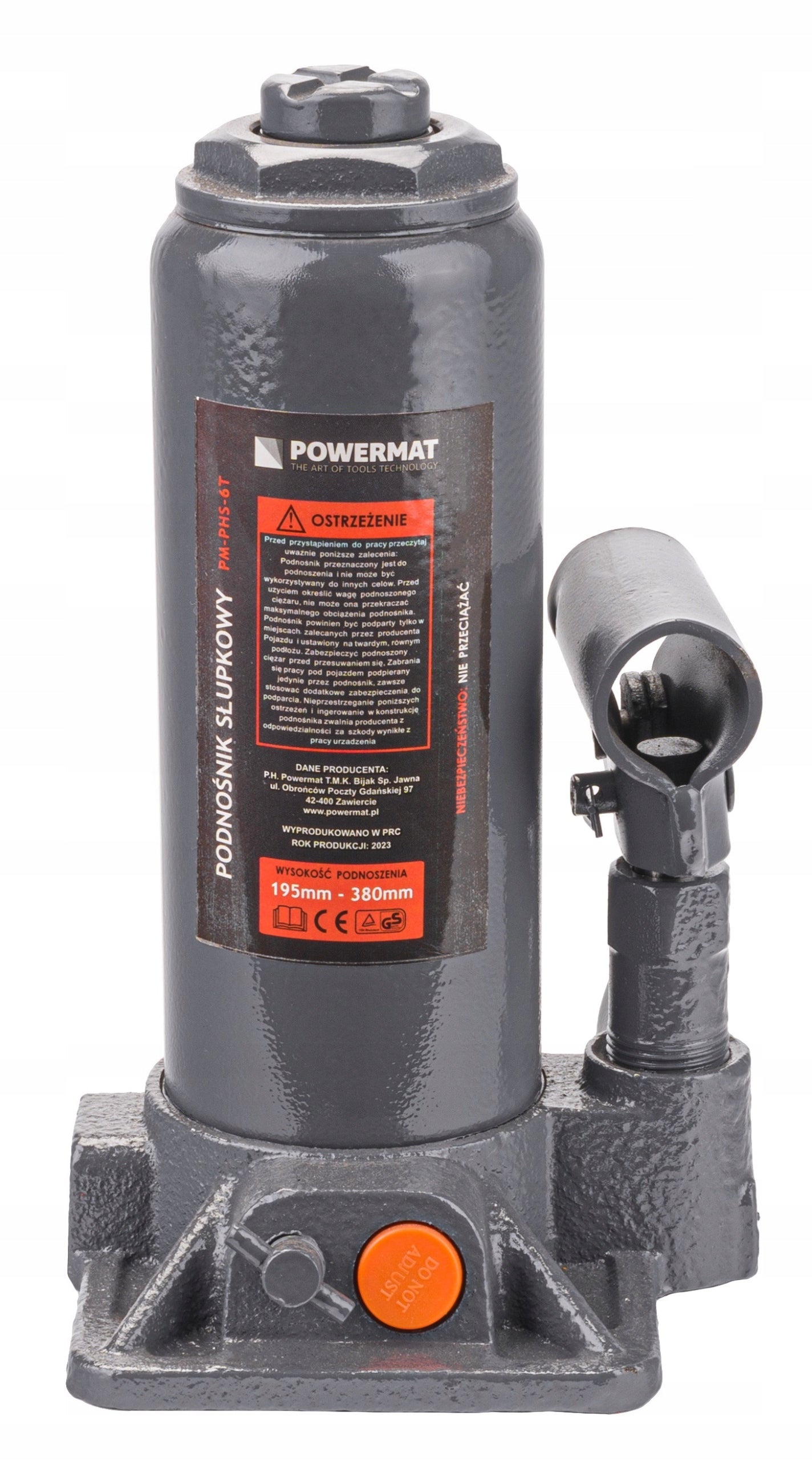 CAR LIFT HYDRAULIC POST BOTTLE VALVE JACK 6 TONS Product weight with unit packaging 3.25 kg