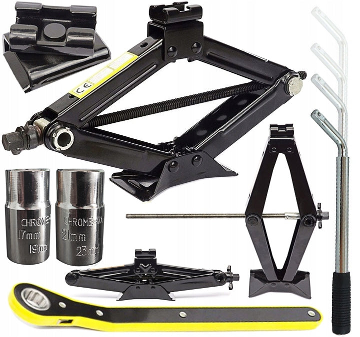 CAR LIFT LEVER FOR WHEELS TRAPEZOIDAL SET WITH KEY 2t PREMIUM