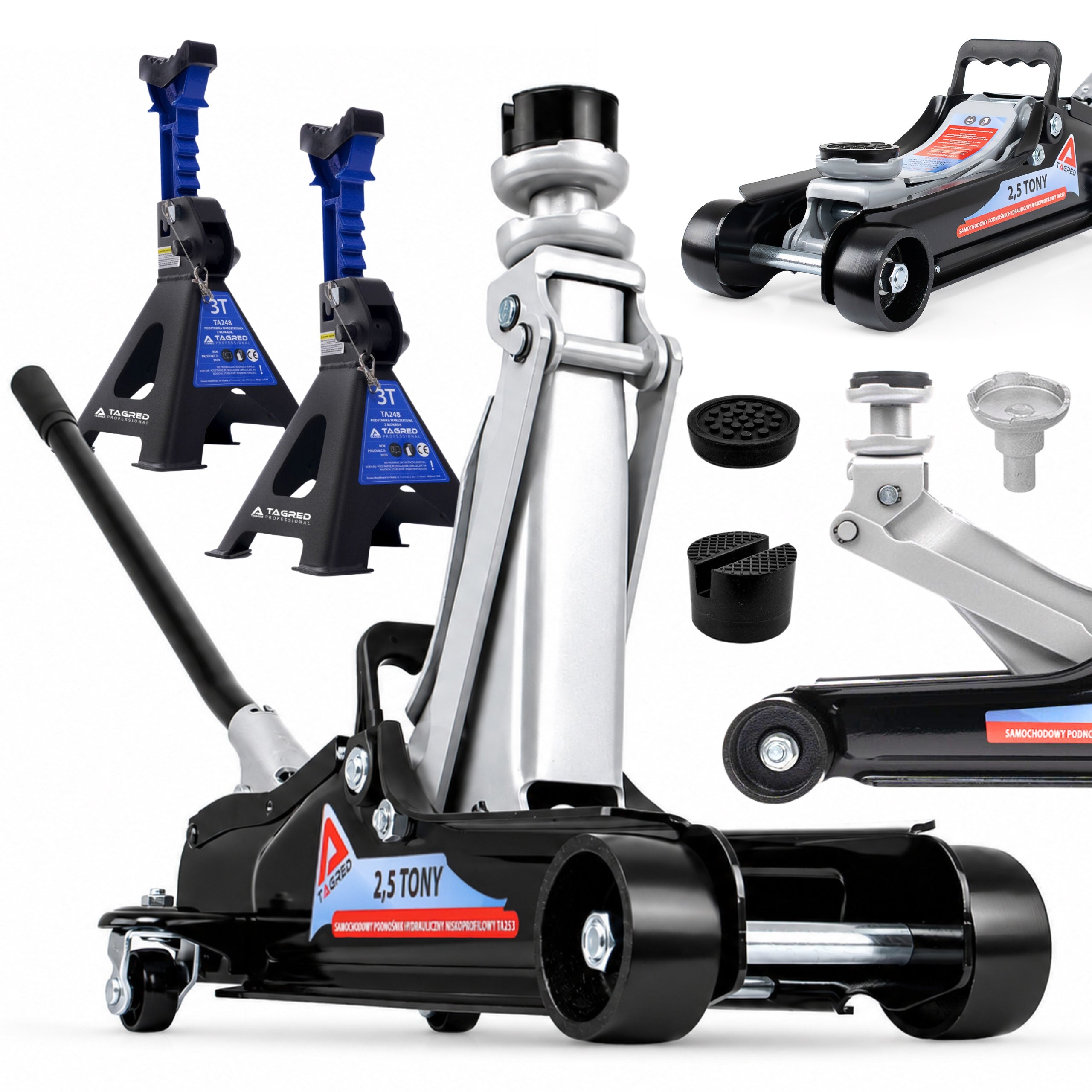 CAR LIFT + MARE FROG JACK 2,5 3T STRONG STABLE + RUBBER