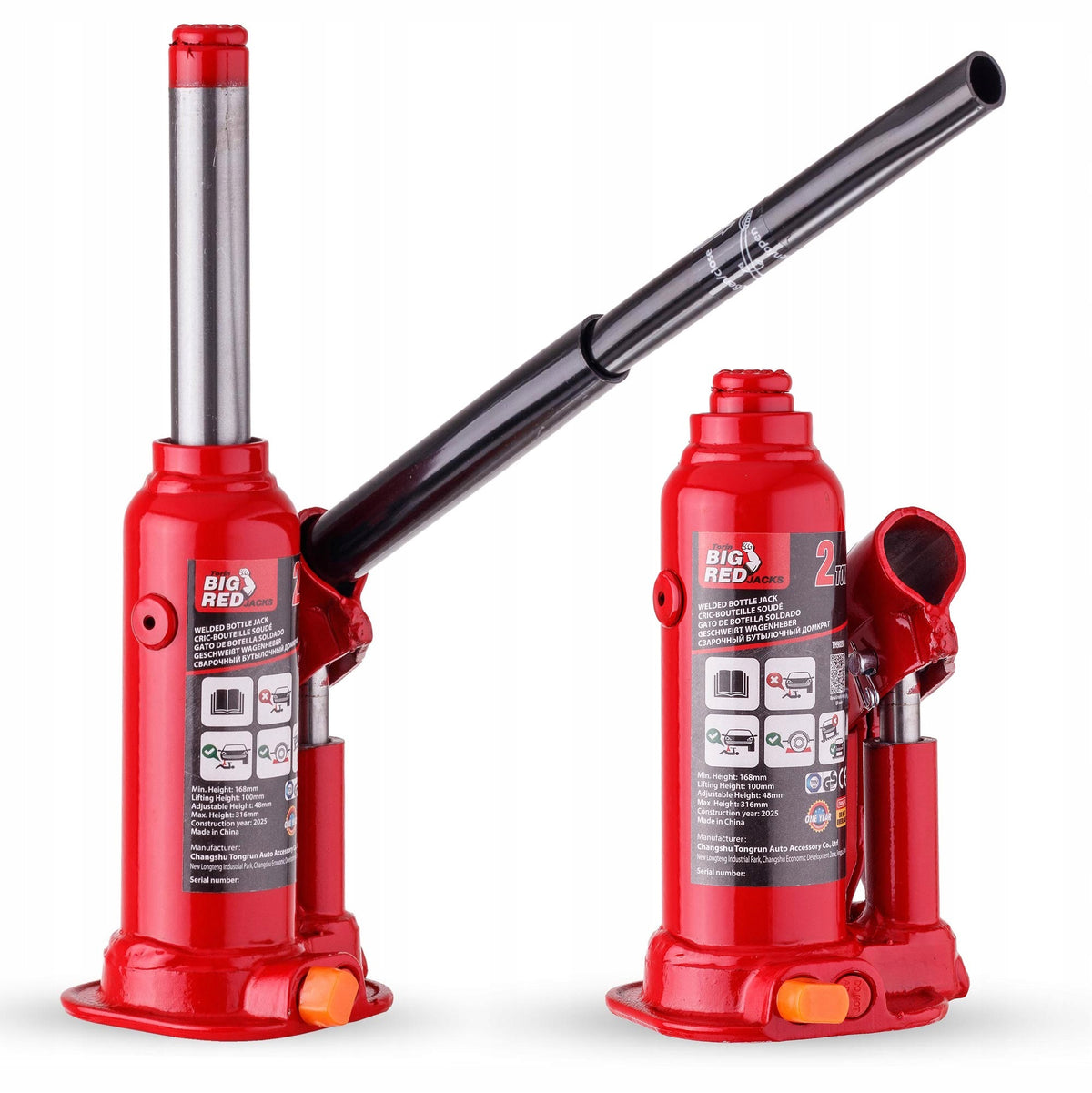 CAR LIFT POST HYDRAULIC 2T JACK SUITCASE 2000KG Brand TC Technic