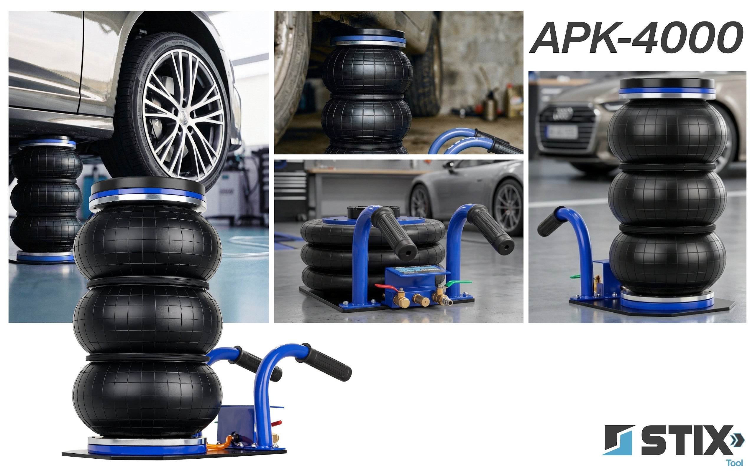 CAR LIFT SNOWMAN PNEUMATIC CHANNEL 13-45 CM 4T CUSHION Product weight with unit packaging 22 kg