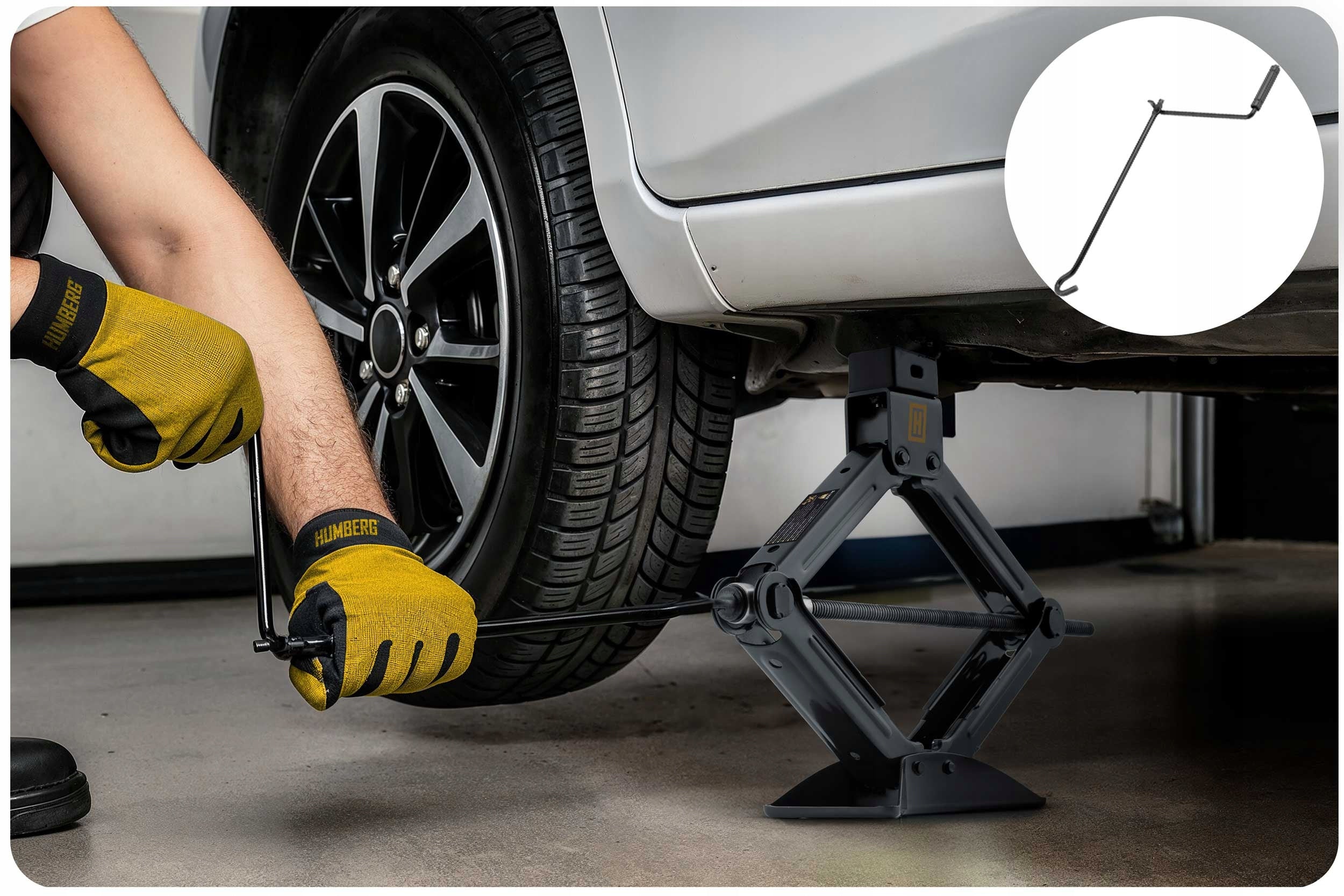 CAR LIFT TRAPEZOIDAL JACK FOR WHEEL REPLACEMENT 2000KG TRAPEZOID 2T Maximum lifting height 390 mm