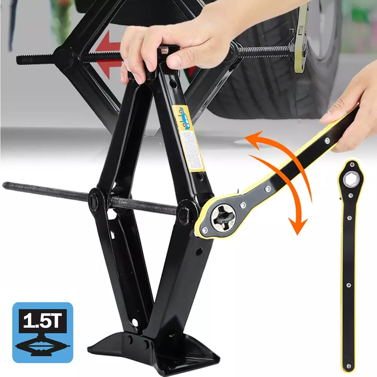 CAR LIFT TRAPEZOIDAL JACK TRAPEZOIDAL 1.5T 100-340 CM KEY Manufacturer code FMMY6