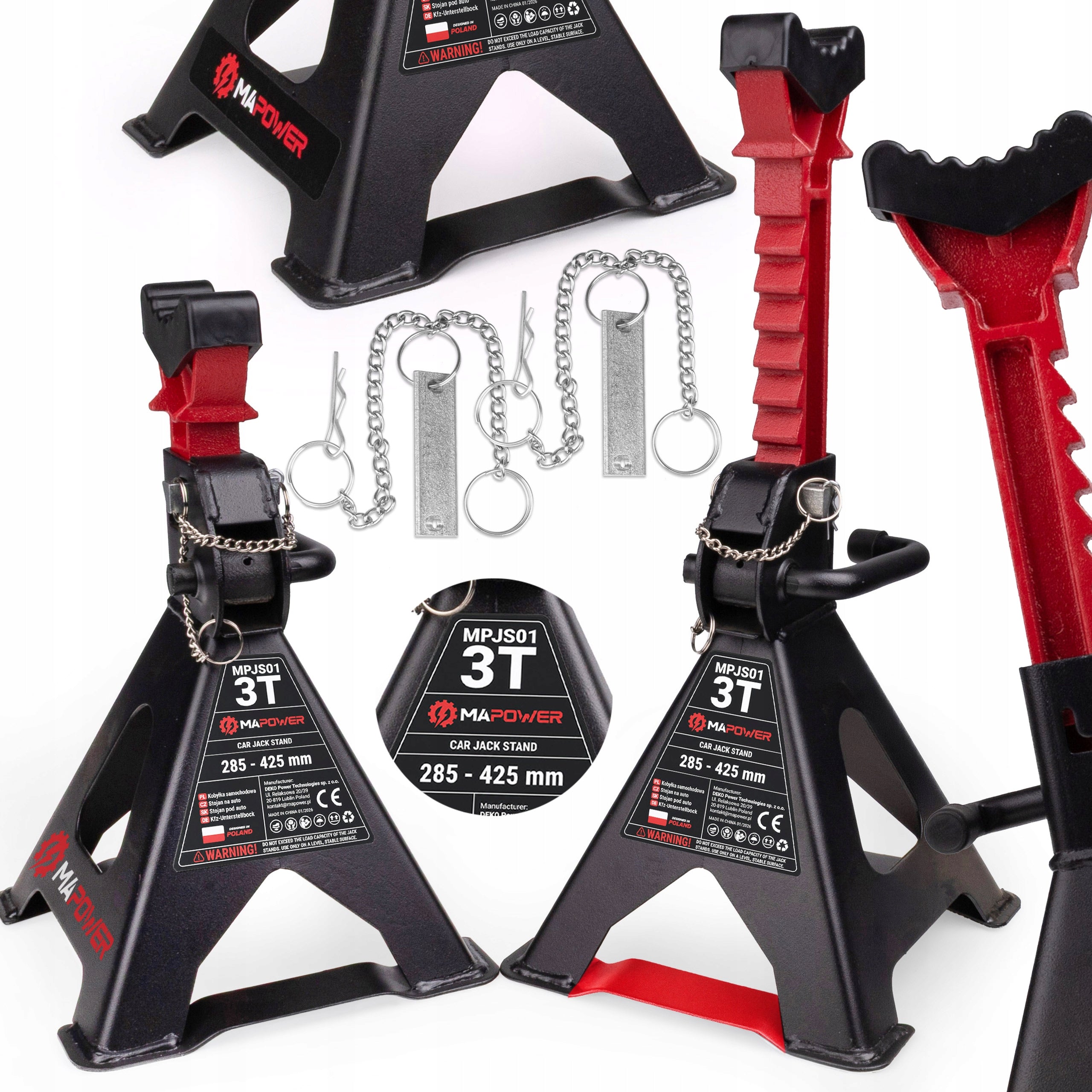 CAR MARE WORKSHOP SUPPORT STANDS LOCK [3T] 2PCS MAPOWER