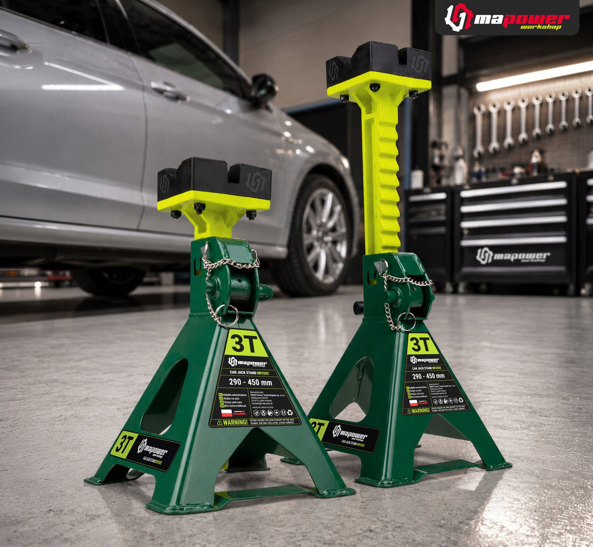 CAR MARE WORKSHOP SUPPORT STANDS LOCK [3T] 4PCS MAPOWER Manufacturer code MPJS02 kobyłka samochodowa