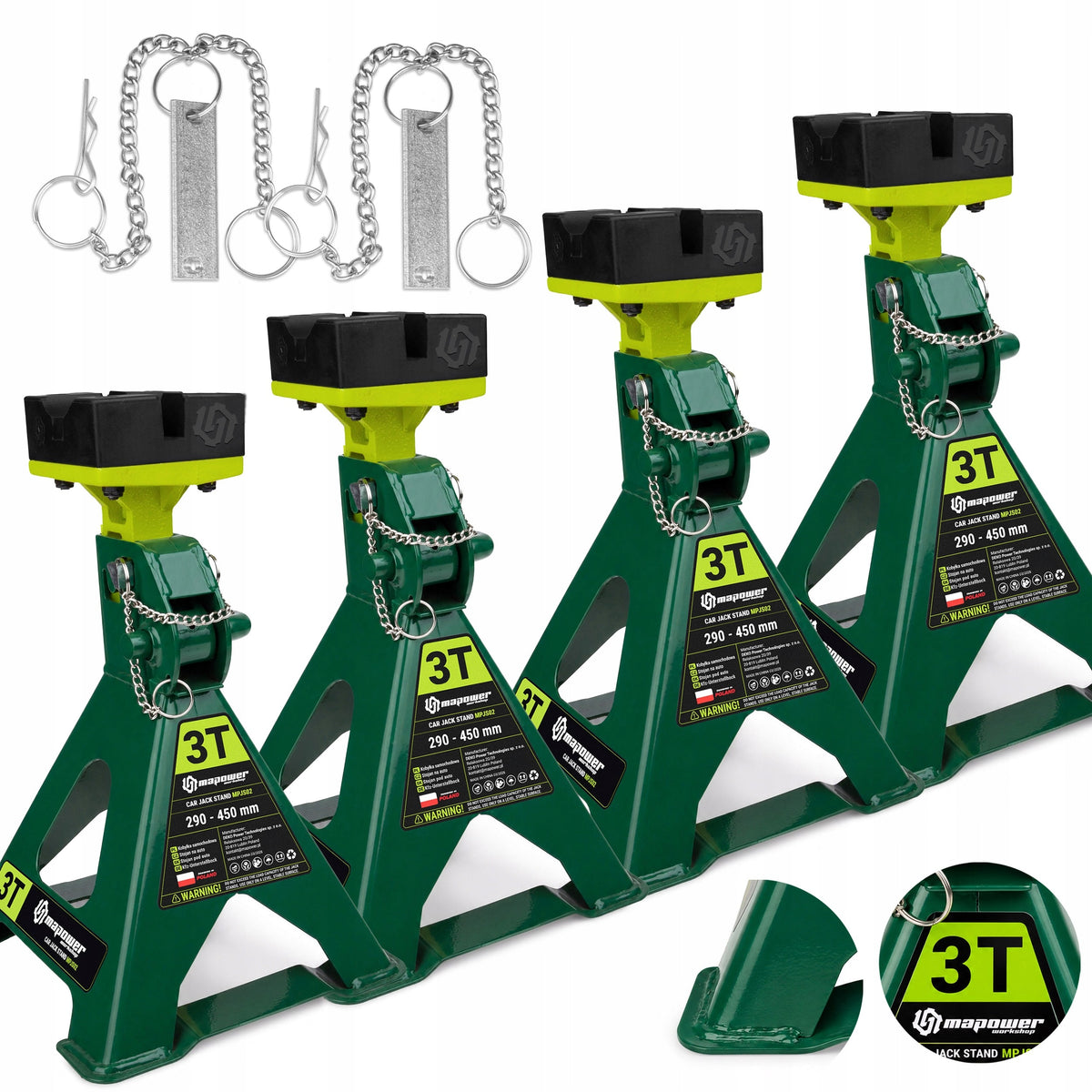 CAR MARE WORKSHOP SUPPORT STANDS LOCK [3T] 4PCS MAPOWER