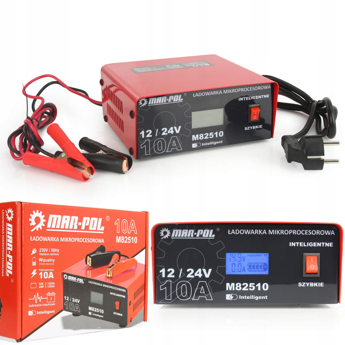CAR MICROPROCESSOR RECTIFIER FOR CHARGING BATTERY 12/24V 10A