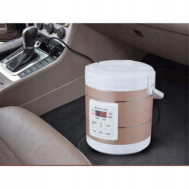 CAR MULTICOOKER 1,6L RICE COOKER 12V 24V TIR BUS LCD TIMER POT ELE Dominant color gold