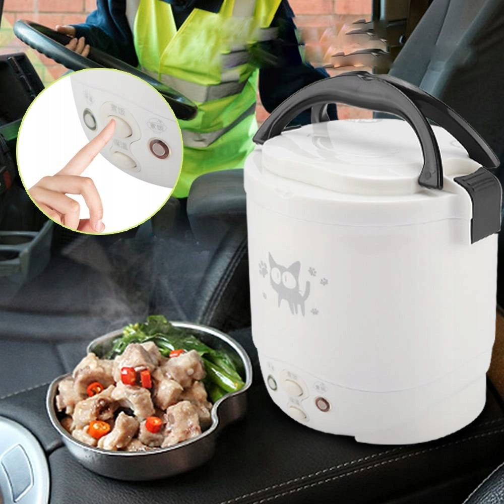 CAR MULTICOOKER 1 L RICE COOKER 12V 100W LCD TIMER POT ELE Packaging status original