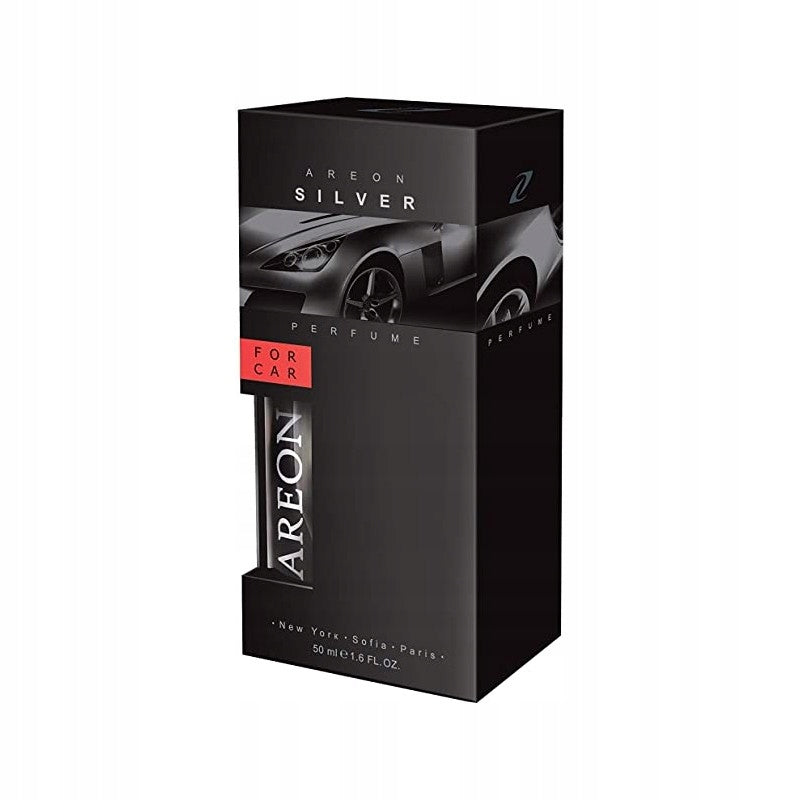 CAR PERFUME SCENT FOR CAR AREON CAR PERFUMES 50ml SILVER Manufacturer's catalog number AP01