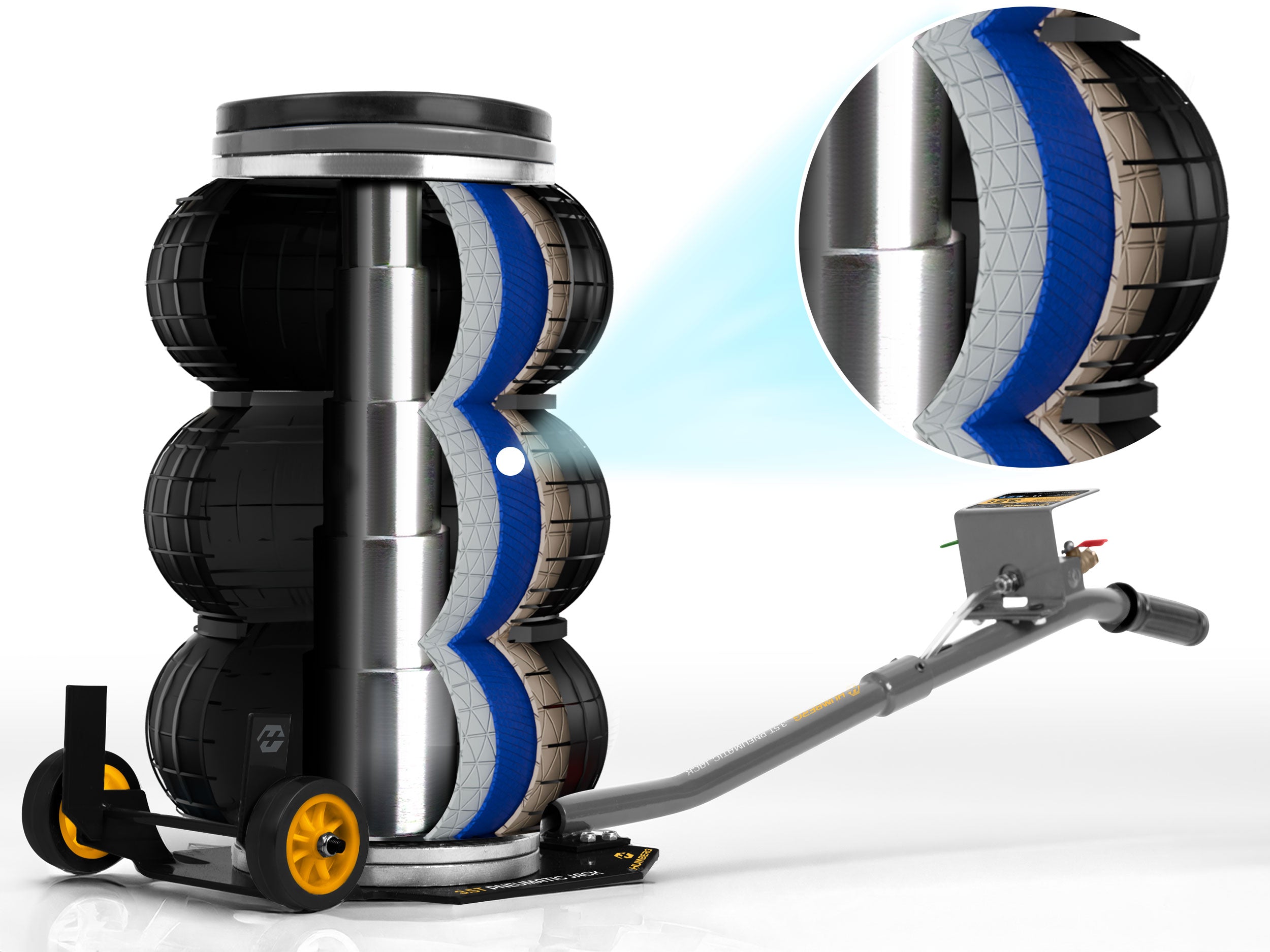 CAR PNEUMATIC LIFT 15-40cm SNOWMAN CUSHION 3,5T Humberg Product weight with unit packaging 16.5 kg