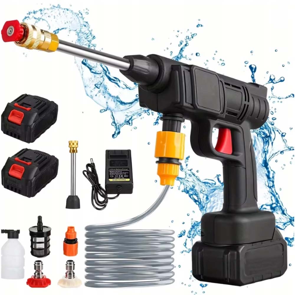 CAR PRESSURE WASHER 88VF 2 BATTERIES PORTABLE PUMP 5M