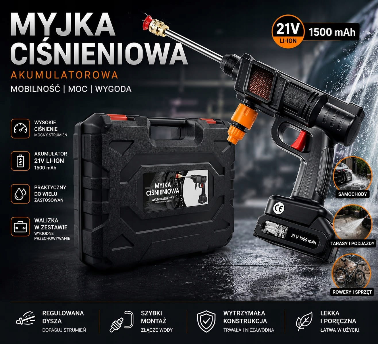 CAR PRESSURE WASHER CORDLESS + 2x BATTERY Manufacturer code CR7DDA585