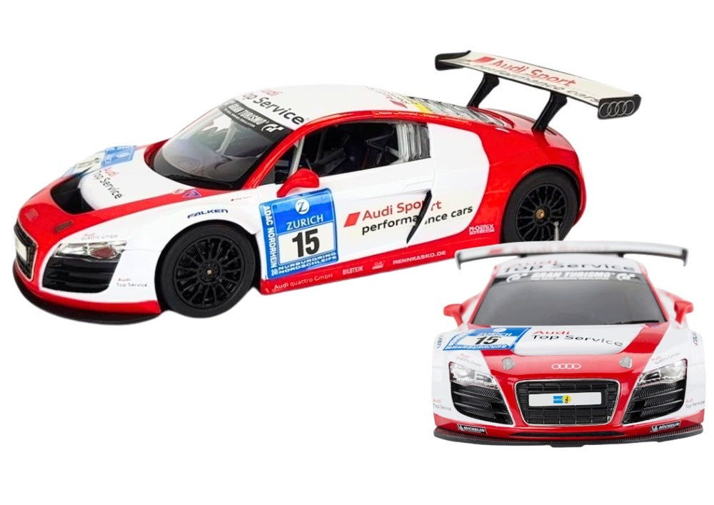 CAR RACING CAR SPORTS REMOTE CONTROLLED R/C AUDI R8 LMS WHITE Packaging status original