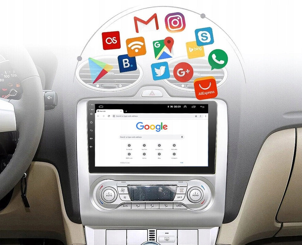 CAR RADIO ANDROID FORD FOCUS MK2 2004-2011 RADIO GPS CLIMATRONIC Brand no brand