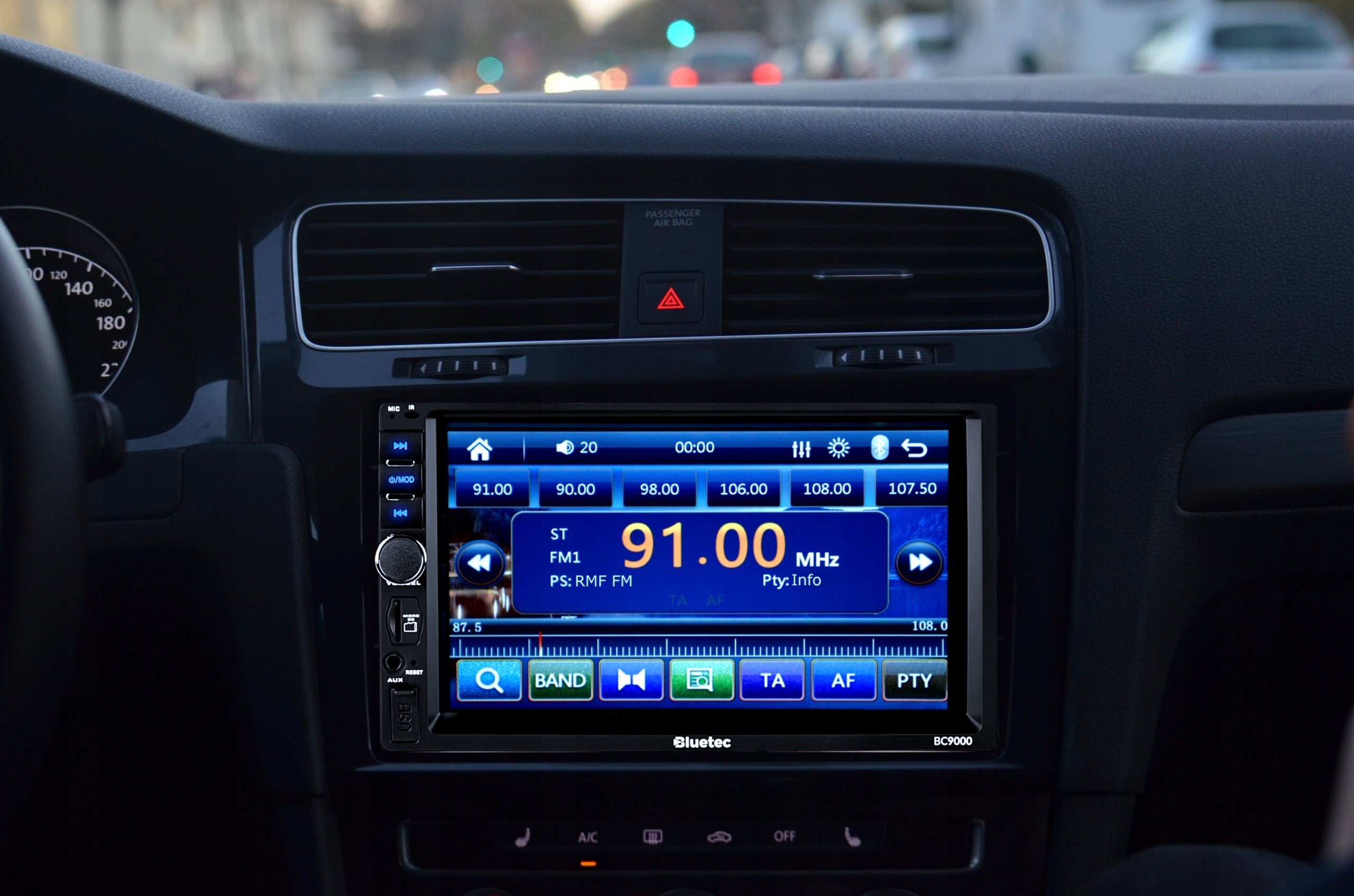 CAR RADIO BLUETOOTH 2 DIN 7" RDS USB MICRO SD REVERSING CAMERA KIT Packaging status original