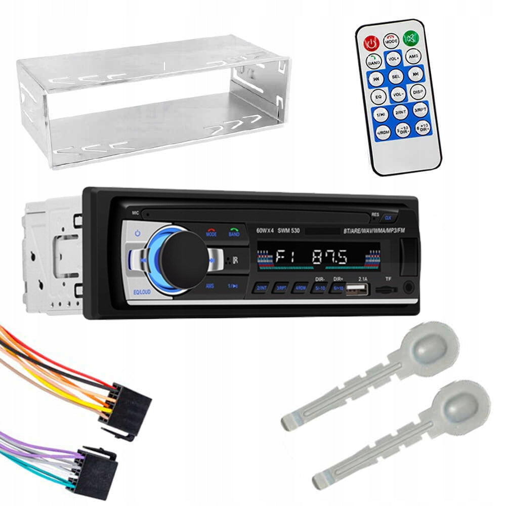CAR RADIO BLUETOOTH USB SD MP3 AUX 1DIN SET + REMOTE CONTROL Manufacturer code radio samochodowe