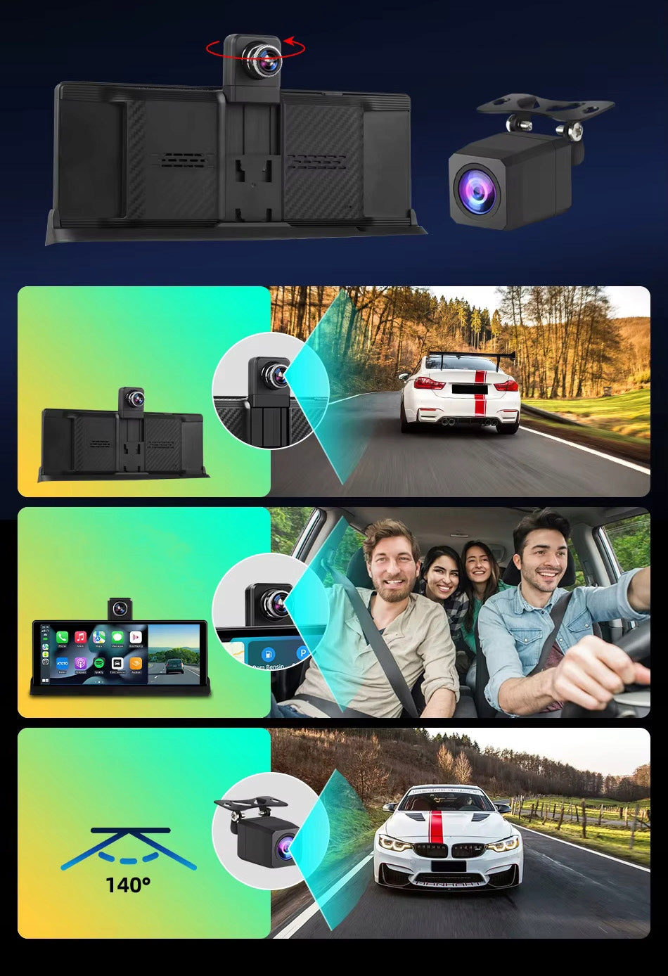 CAR RADIO MULTIMEDIA STATION MONITOR CARPLAY CAMERA ANDROID AUTO Packaging status original