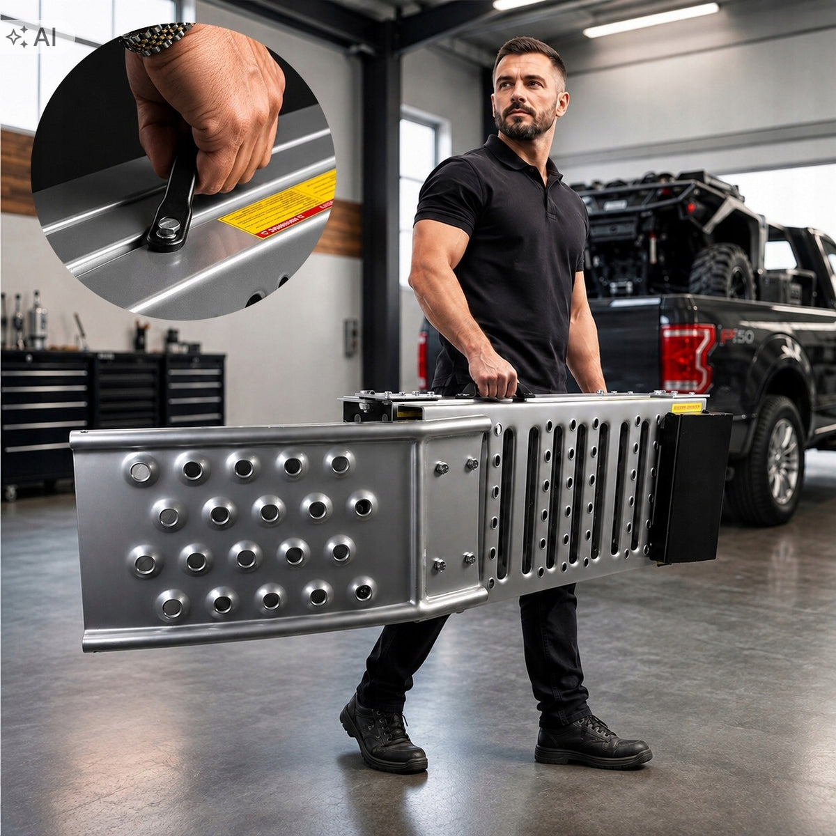 CAR RAMPS 2 PCS WIDE LOADING PLATFORMS 1.6 T tm025 Brand Toolme