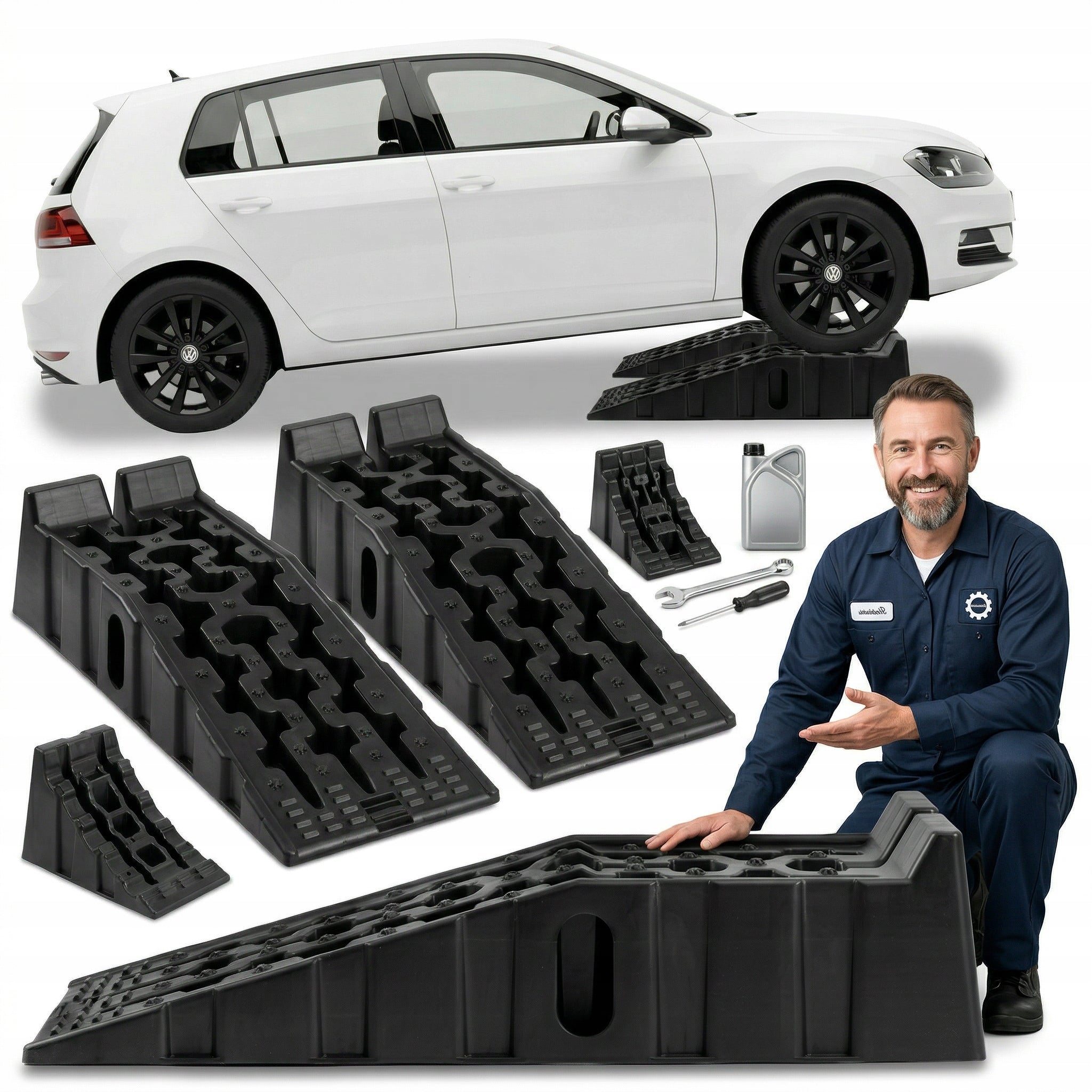 CAR RAMPS 5T 2PCS PVC WORKSHOP DRIVEWAYS