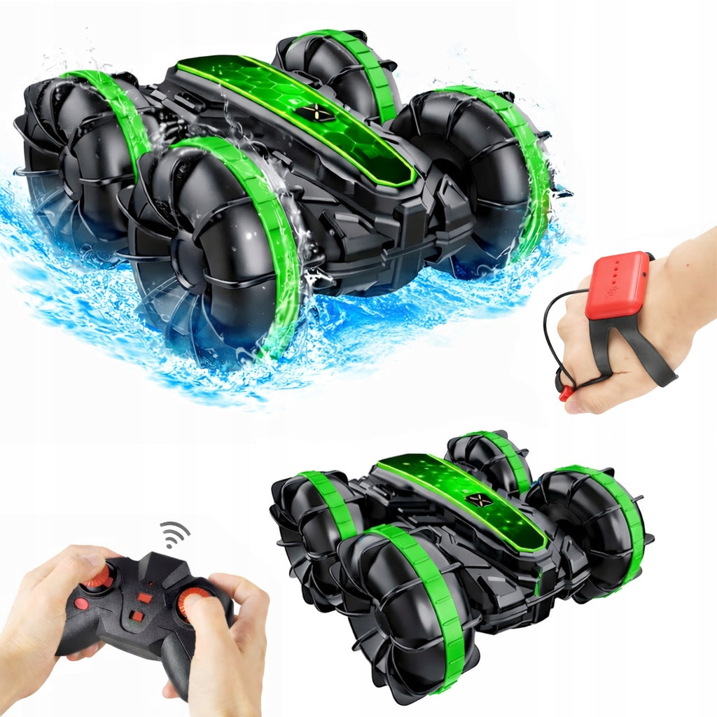 CAR RC AMPHIBIOUS 360 DRIFT WATERPROOF GESTURE CONTROL REMOTE CONTROL GREEN