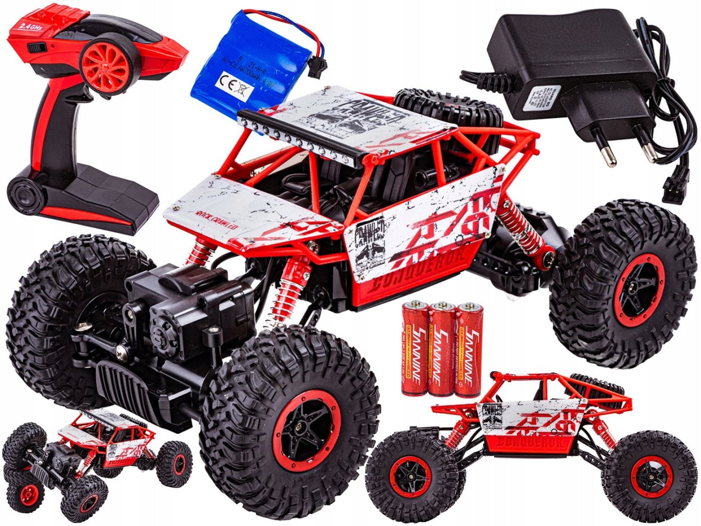 CAR RC ROCK CRAWLER 2.4GHZ 1:18 RED