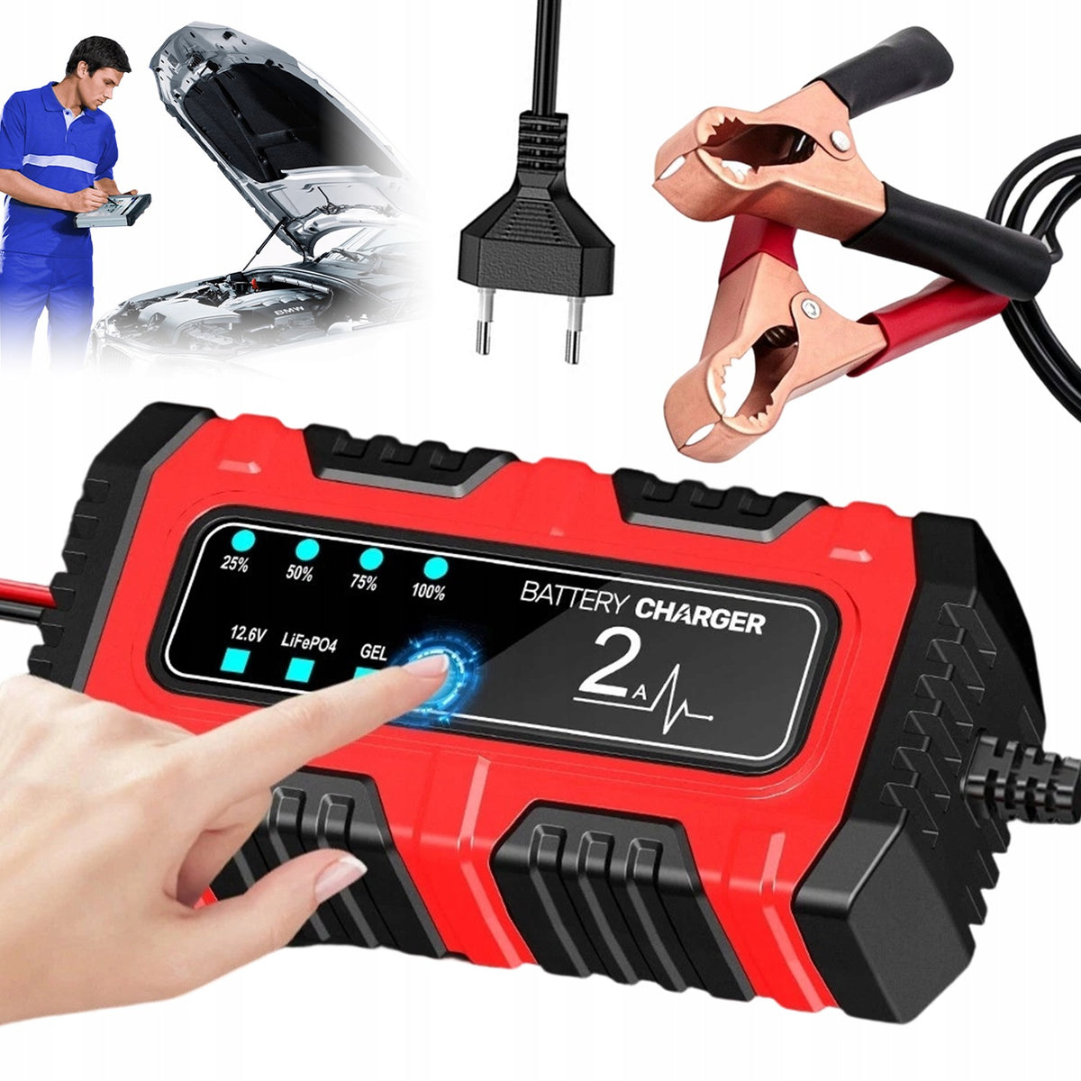 CAR RECTIFIER AUTOMATIC 6A SMART CHARGING WITH FAN