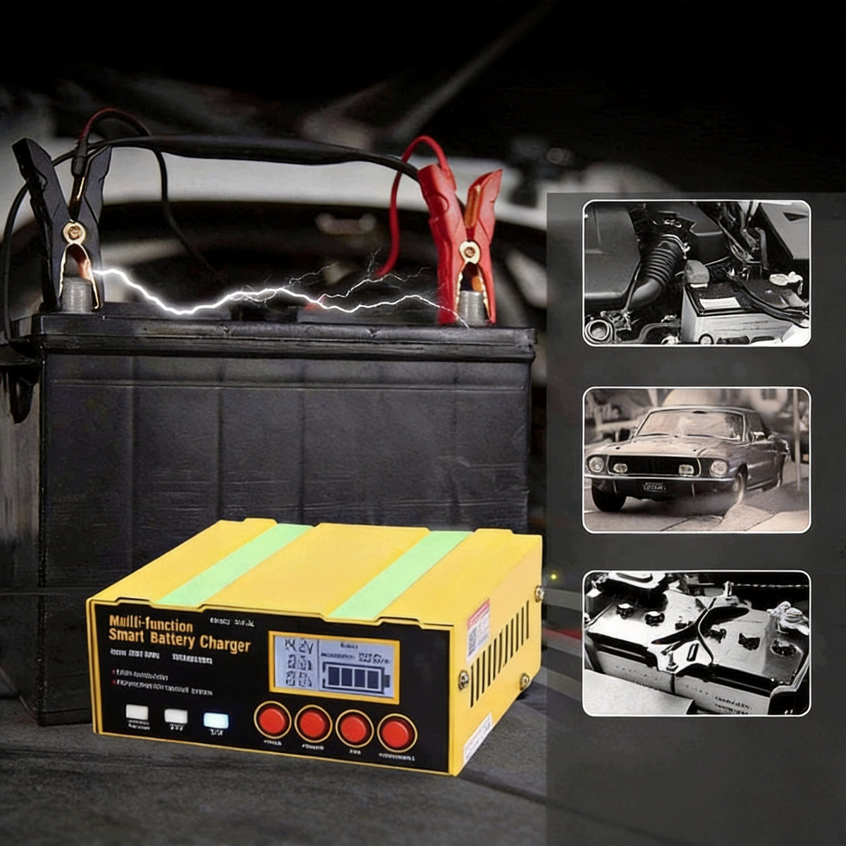 CAR RECTIFIER AUTOMATIC FOR 12V 24V LITHIUM ION BATTERIES Maximum amperage 30 A