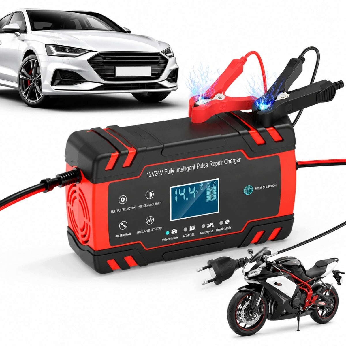 CAR RECTIFIER AUTOMATIC SMART BATTERY CHARGER 12V