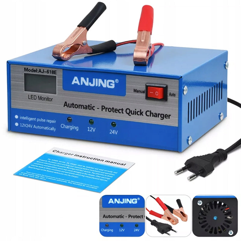 CAR RECTIFIER BATTERY CHARGER WITH 12V AND 24V 10A REGULATION