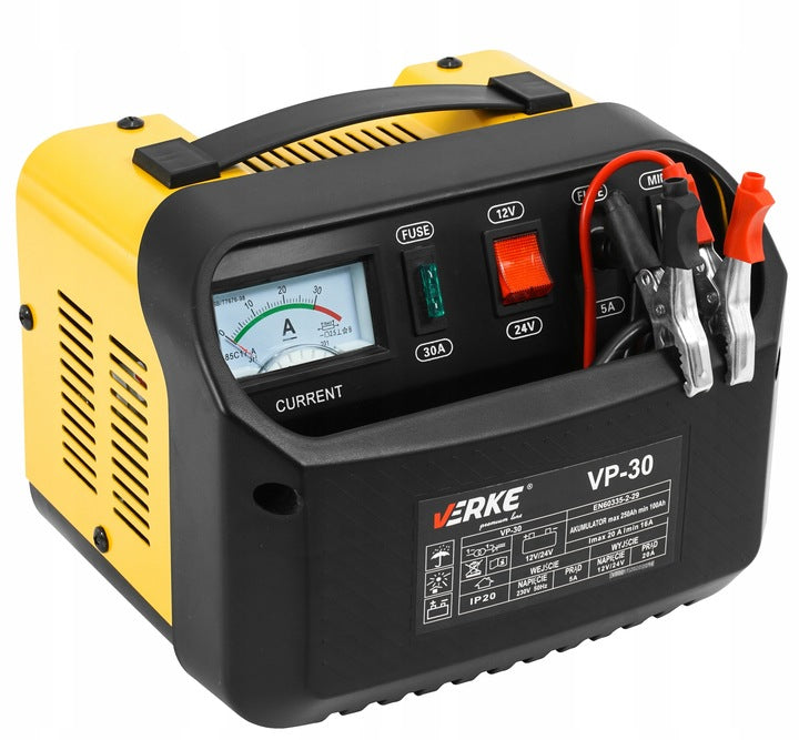 CAR RECTIFIER FOR BATTERIES 12V 24V 20A BATTERY CHARGER Brand Verke