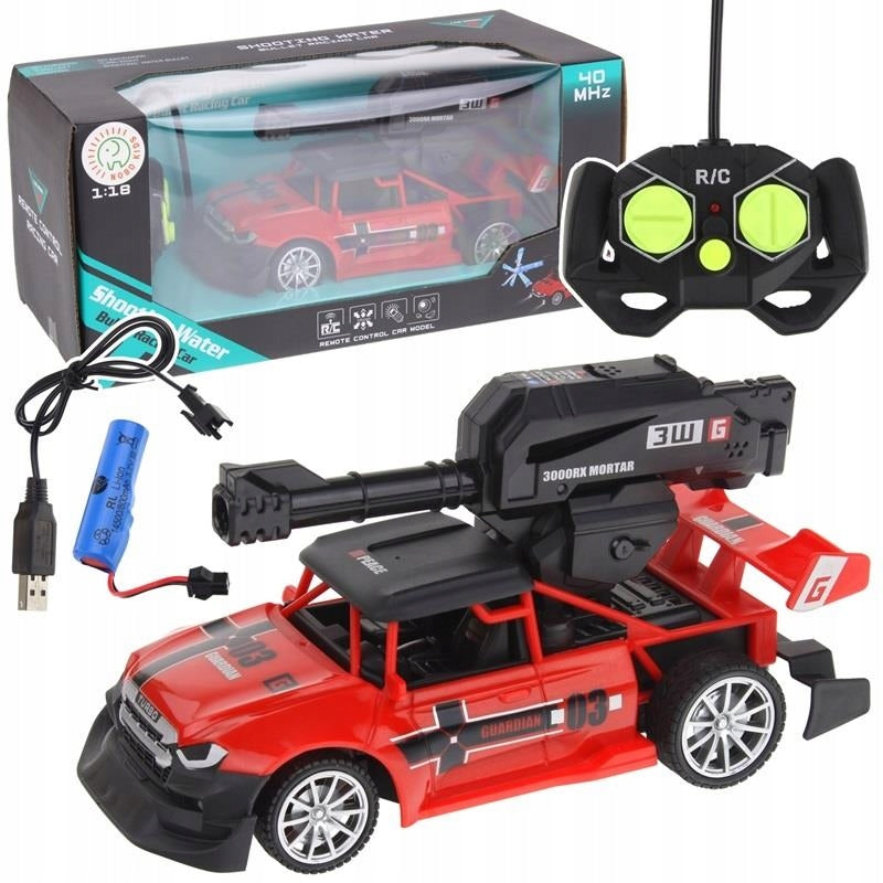 CAR REMOTE CONTROLLED CAR SHOOTS RIDES RC LED LAUNCHER