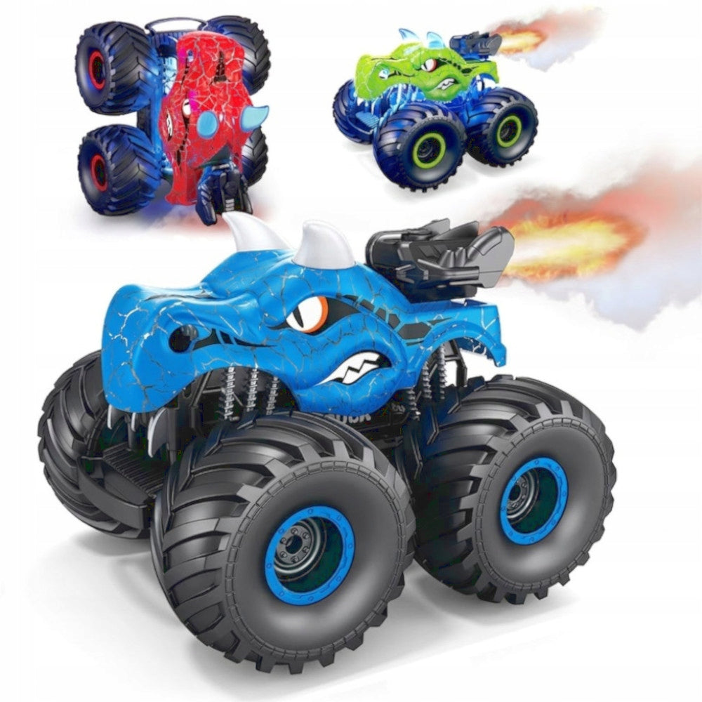CAR REMOTE CONTROLLED DRIFT DINOSAUR RC AUTO MONSTER TRUCK LED SMOKE 360 Packaging status original