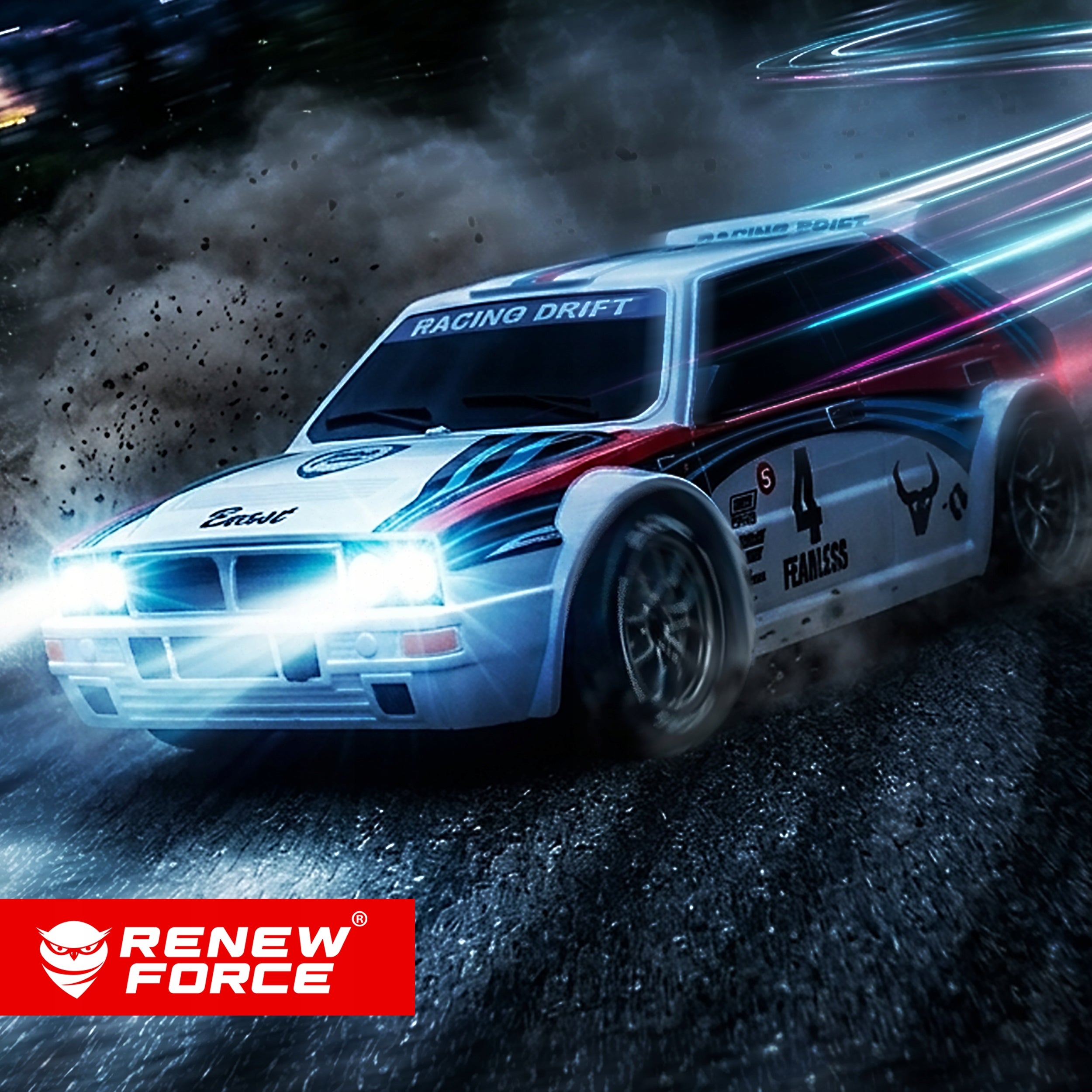 CAR REMOTE CONTROLLED LARGE AUTO RC DRIFT 4X4 + 10XOBSTACLES 8xOPON Packaging status original