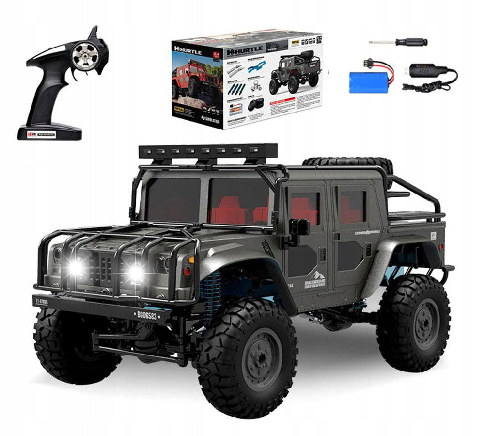 CAR REMOTE CONTROLLED MONSTER 4x4 METAL AUTO RC LARGE LED LIGHTS POWERFUL