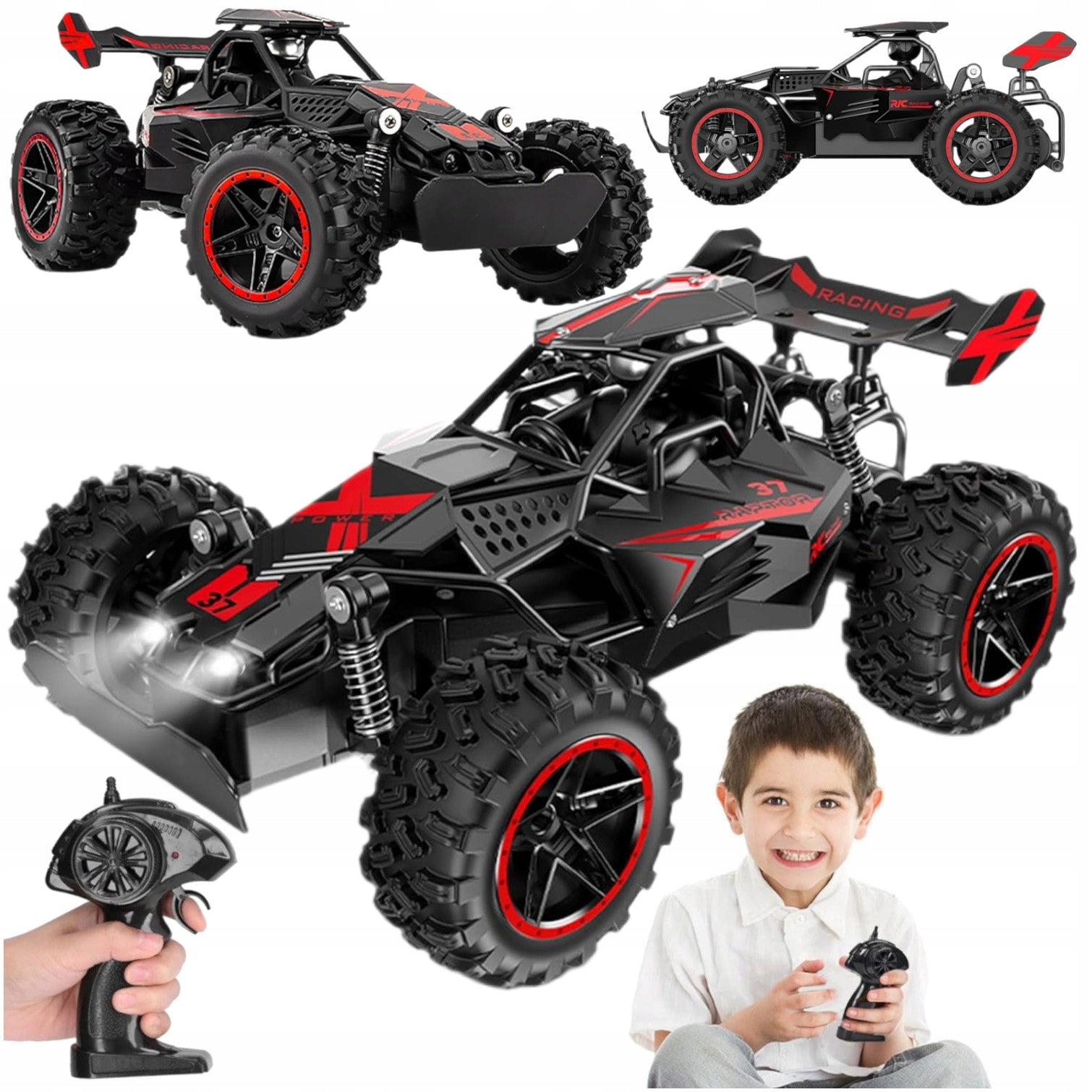 CAR REMOTE CONTROLLED OFF-ROAD CAR RC PILOT 2,4 LED TOY GIFT